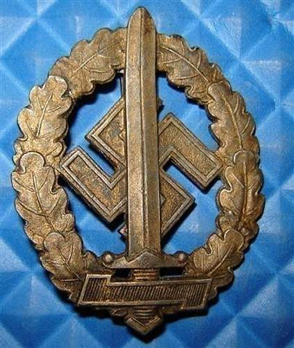SA Wehrabzeichen für Kriegsversehrte - SA Military Sports Badge for War Wounded.
