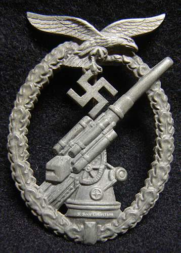 Flakkampfabzeichen der Luftwaffe, Ball hinge, Unknown Maker