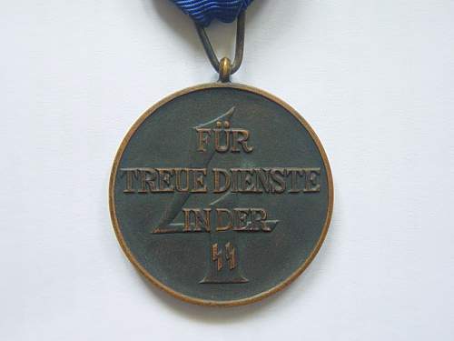 SS-Dienstauszeichnung 4.Stufe (4 Jahre) / SS Four Year Service medal