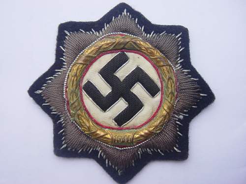 Deutsches Kreuz in Gold: cloth active service version