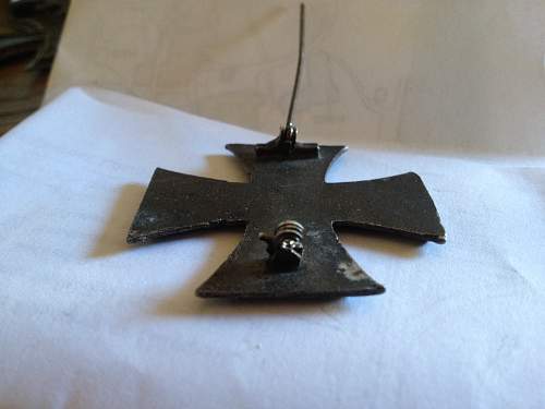 German Merit medal and WWI iron crosses