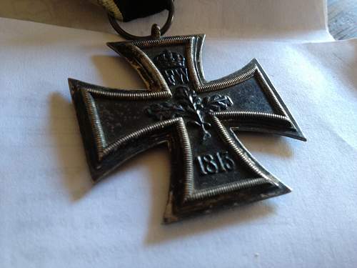 German Merit medal and WWI iron crosses