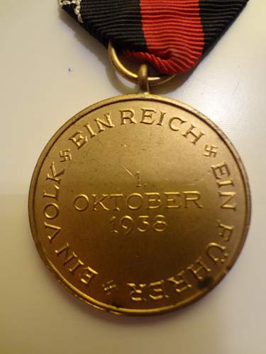 REAL OR FAKE? Medaille zur Erinnerung an den 1. Oktober 1938?