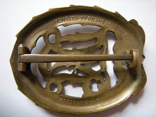 DRL Sportabzeichen in bronze.