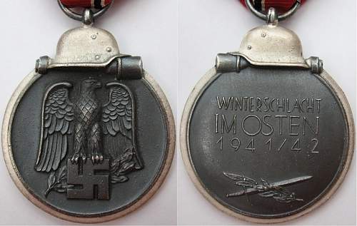 Ostfront Medaille Hard Metal New for Collection