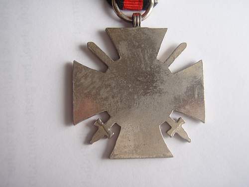Ehrenkreuz für Frontkämpfer 1914-1918.