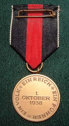 Cased Sudetenland Annexation Medal