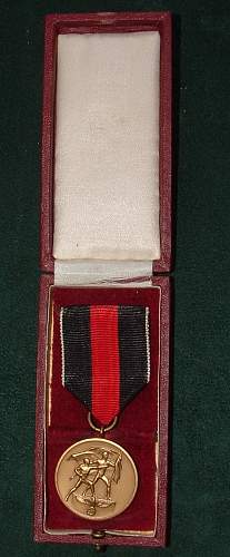 Cased Sudetenland Annexation Medal