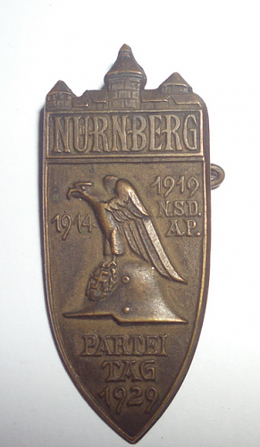 1929 NSDAP Nurnberg Reichs Party Day Badge, Opinions please.