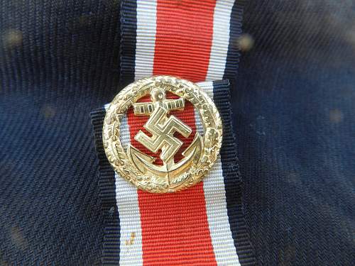 Authentic Kriegsmarine honor roll medal- Grandfather took during war