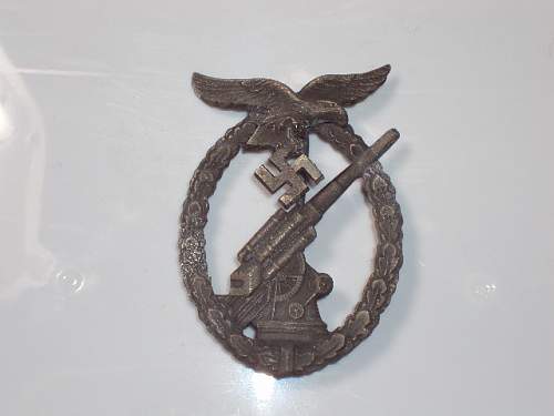 Flak badge luftwaffe flak-kampfabzeichen