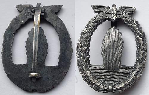 Two: Kriegsabzeichen für Minensuch-, U-Boots-Jagd- und Sicherungsverbände