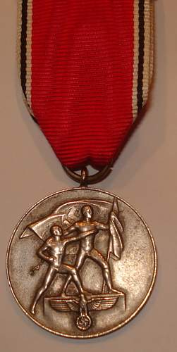 Medaille zur Erinnerung an den 13. März 1938.