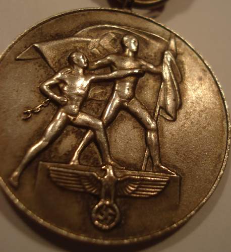 Medaille zur Erinnerung an den 13. März 1938.