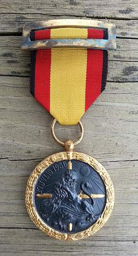 Spanish civil war medal awarded to Germans