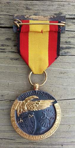 Spanish civil war medal awarded to Germans