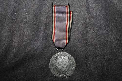 luftschutz 1938 medal and westwall medal