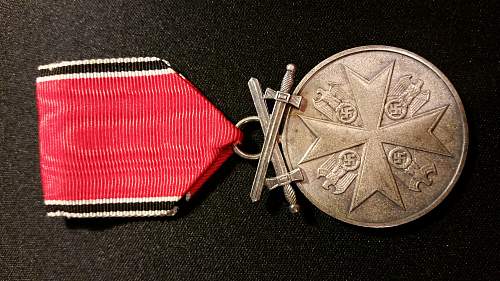 Silberne Verdienstmedaille der Deutschen Adlerodern (mit Schwerter)