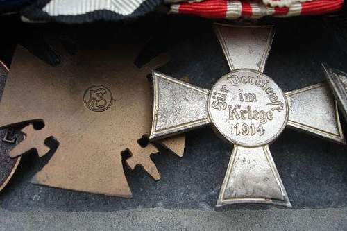 SS 8 year service medal in 4 medal bar.