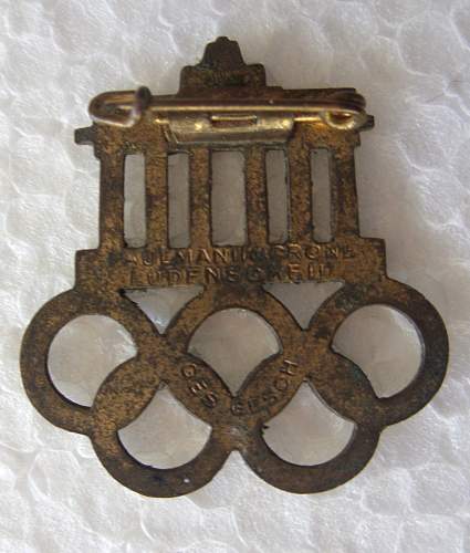 1936 Berlin Pin - For Your Review