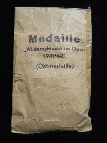 Medaille &quot;Winterschlacht im Osten 1941/42&quot; (Ostmedaille), Werner Redo.