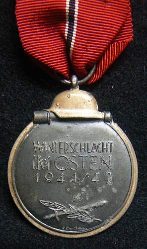 Medaille &quot;Winterschlacht im Osten 1941/42&quot; (Ostmedaille), '61' Rudolph Karneth.