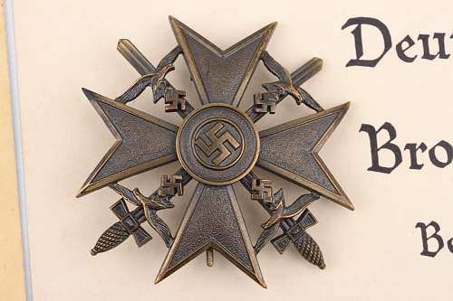 Spanienkreuz in Bronze