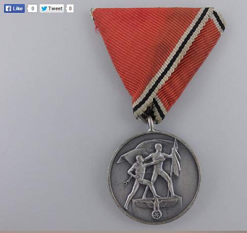 Medaille zur Erinnerung an den 13. März 1938