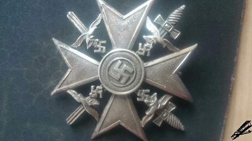 Spanienkreuz in Silber mit Schwertern CEJ 900 - ask for help
