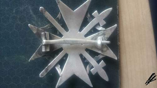 Spanienkreuz in Silber mit Schwertern CEJ 900 - ask for help
