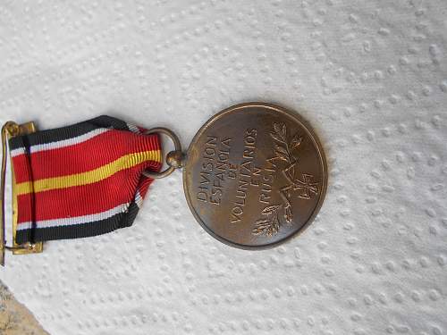 Spanish medal Blue Division