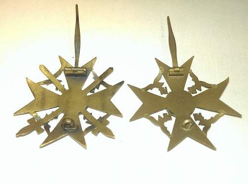 L/11 Spanienkreuz in Bronze ohne Schwerter