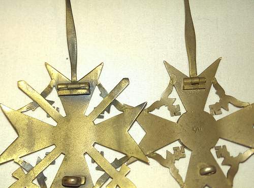 L/11 Spanienkreuz in Bronze ohne Schwerter