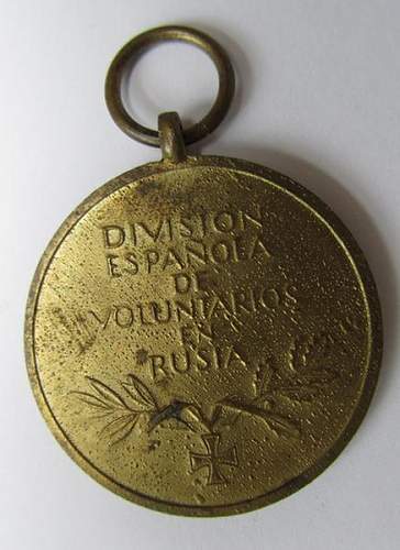 Spanish medal Blue Division