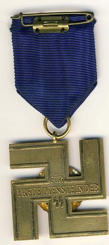 help for this SS long service medal for 25 years