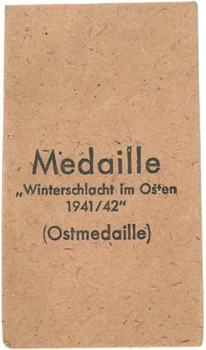 Ostmedaille in rare Pouch