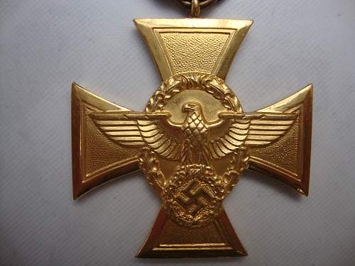 Gold Police Service Medal and NSDAP Long Service Medal: Authentic pieces? Where to find ribbons?