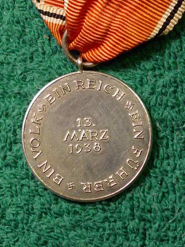 Medaille zur Erinnerung an den 13. März 1938