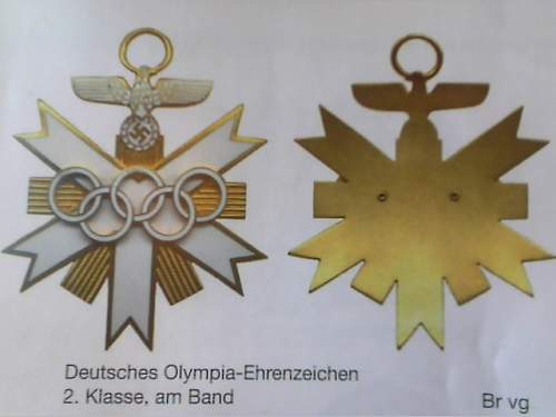 Deutsches Olympia Ehrenzeichen Erster Klasse - real or fake?