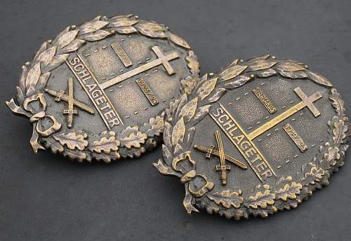 Two Newley Aquired Schlageter Badges