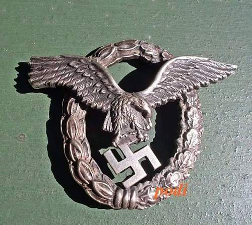 Need Help! Flugzeugführerabzeichen Luftwaffe Pilots Badge original?