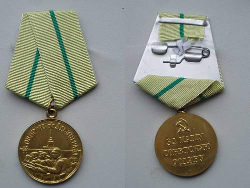 Real WWII Defense of Leningrad medal?