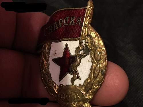 Original Soviet Guard badge??