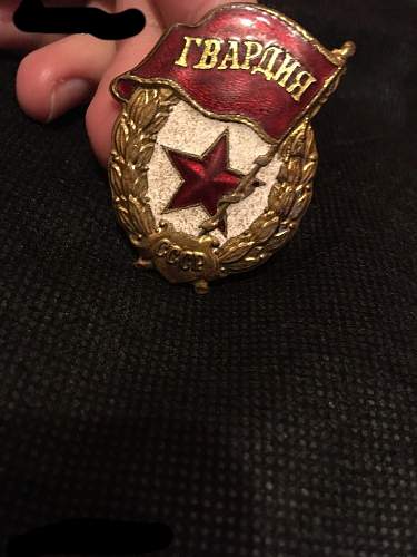 Original Soviet Guard badge??