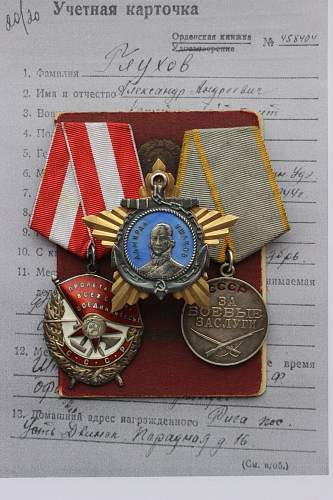 Red Banner 1 and 2, Order of Ushakov