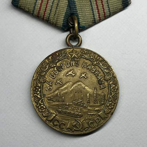 Defense of Caucasus - &quot;three rifle&quot; medals