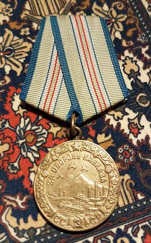 Defense of Caucasus - &quot;three rifle&quot; medals