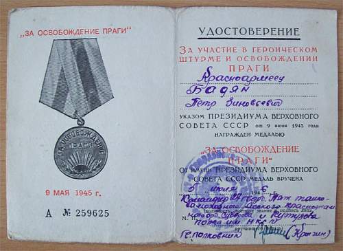 Campaign medal documents