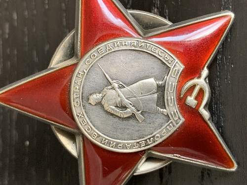 Soviet Order of the red Star check.