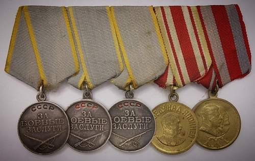 Soviet Combat Medal Bar